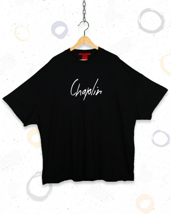 Chaplin Baskılı Süper Oversize Tişört