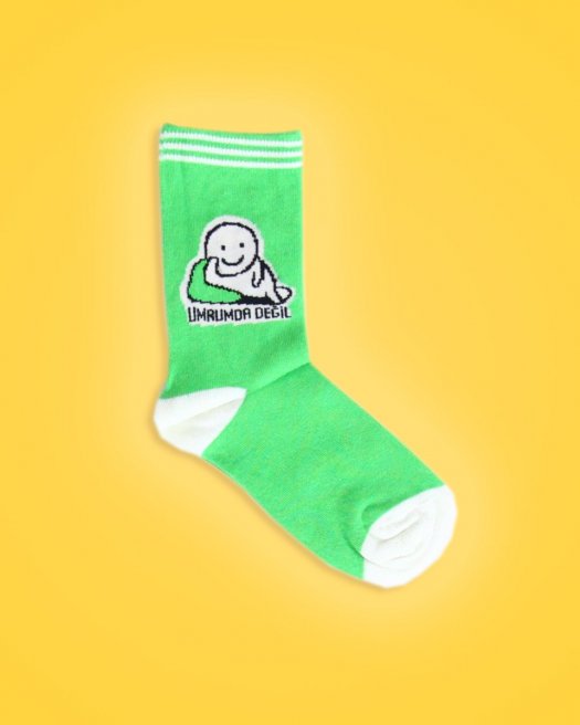 Umrumda Değil Yeşil Soket Çorap
