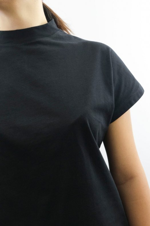 Yarasa Kol Basic Siyah Tişört